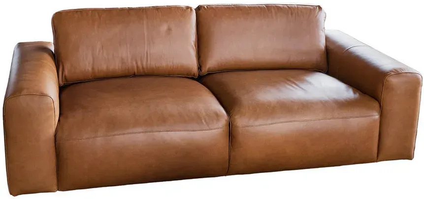Couch Leder 3-Sitzer Braun