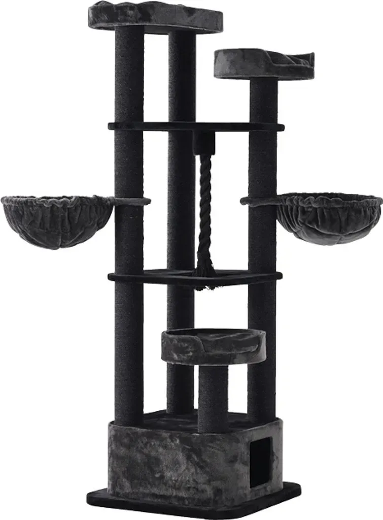 Musan Kratzbaum 70 x 70 x 203 cm schwarz/grau
