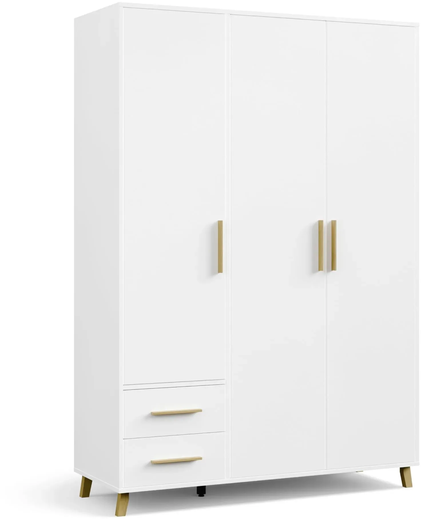 Drehtürenschrank Shinjo 140 x 203 x 53 cm Weiß