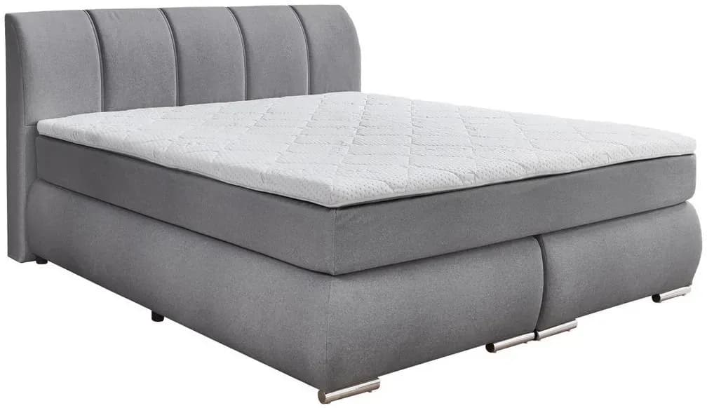 Boxspringbett 180 x 200 cm H2 Grau