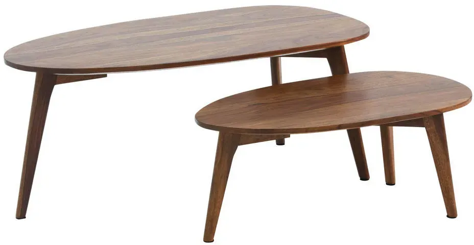Retro-Couchtisch Braun Sheesham 100 x 50 x 42 cm