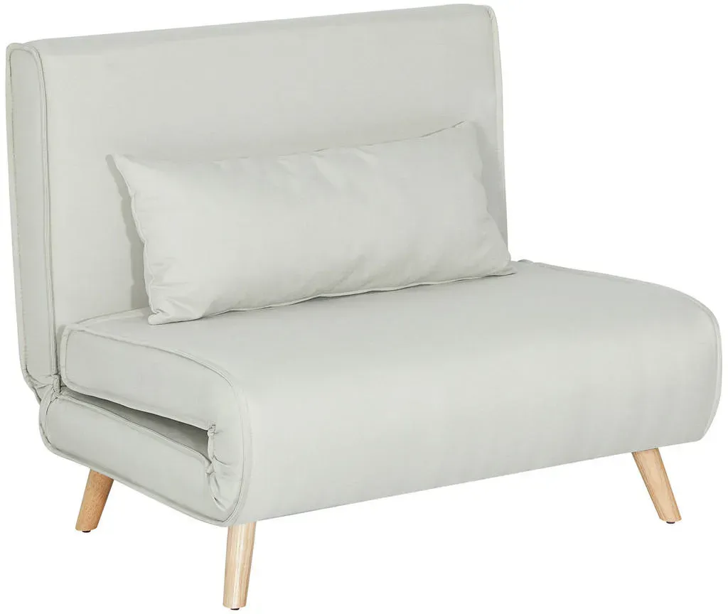 Einzelschlafsofa Polyester 94 x 78 x 80 cm Cremeweiß mit verstellbarer Rückenlehne