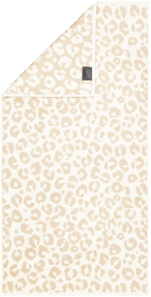 Two-Tone Leo Handtuch 50 x 100 cm beige