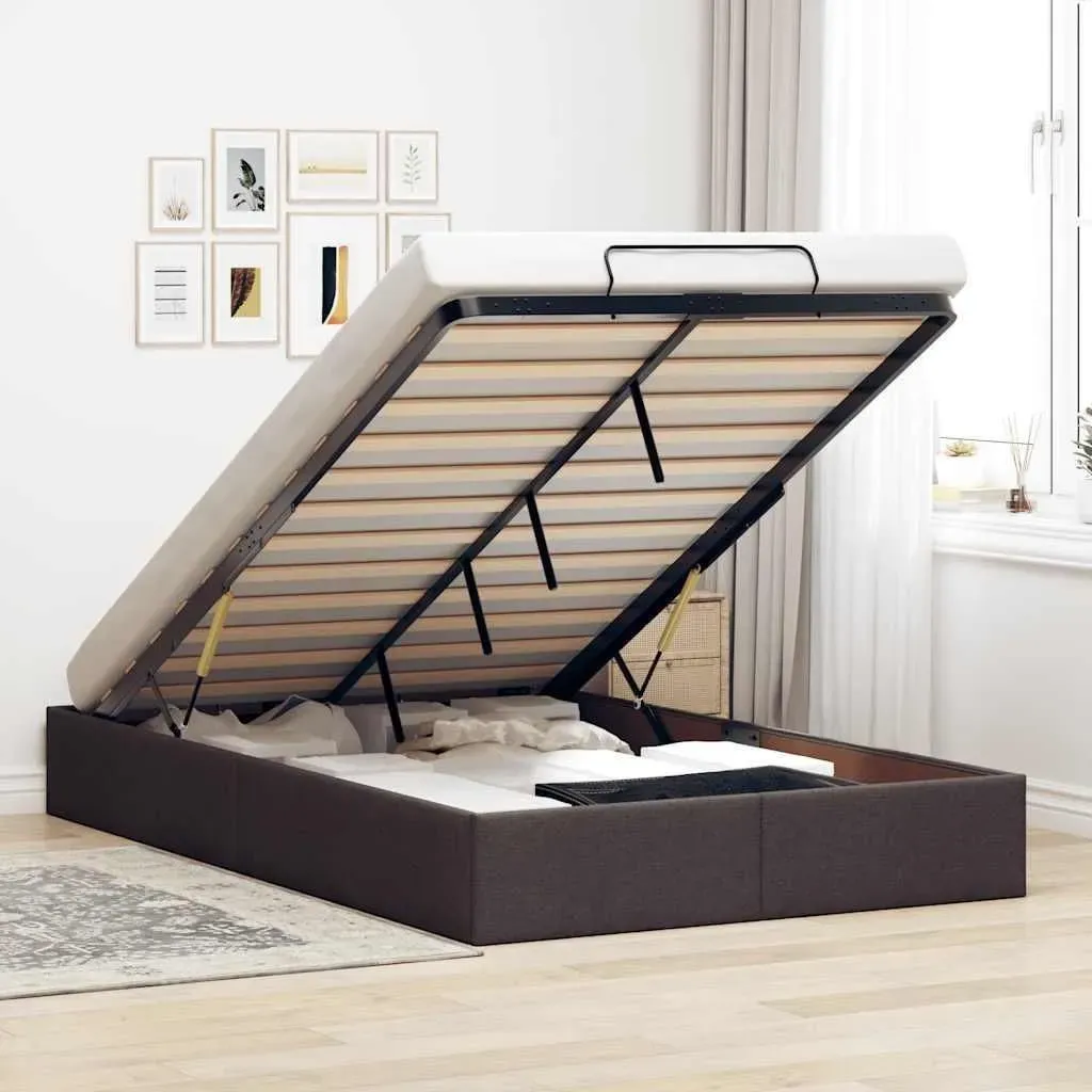 Ottoman-Bett 120 x 190 cm Dunkelbraun