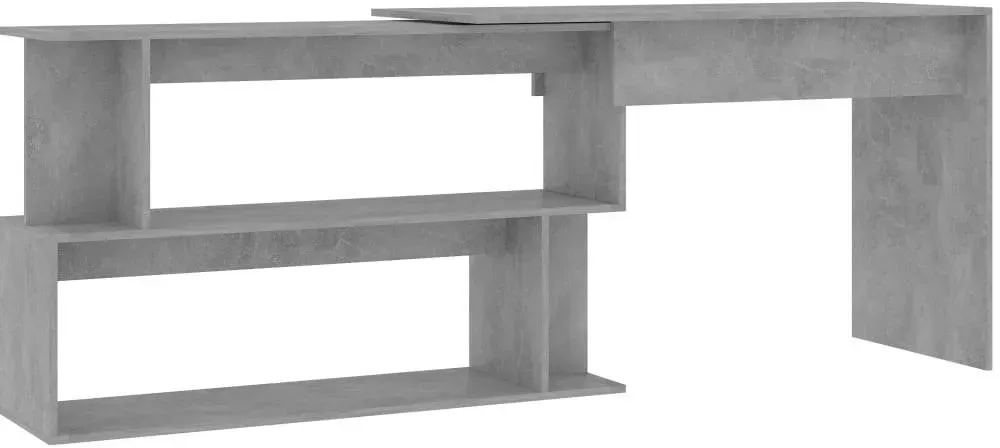 Eckschreibtisch Betongrau