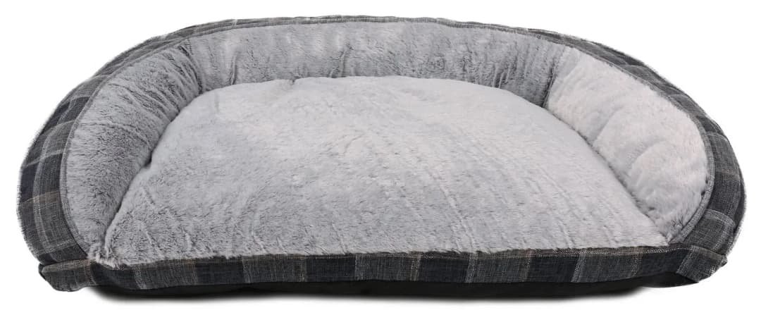 Hundebett Schottland 100 x 65 cm grau