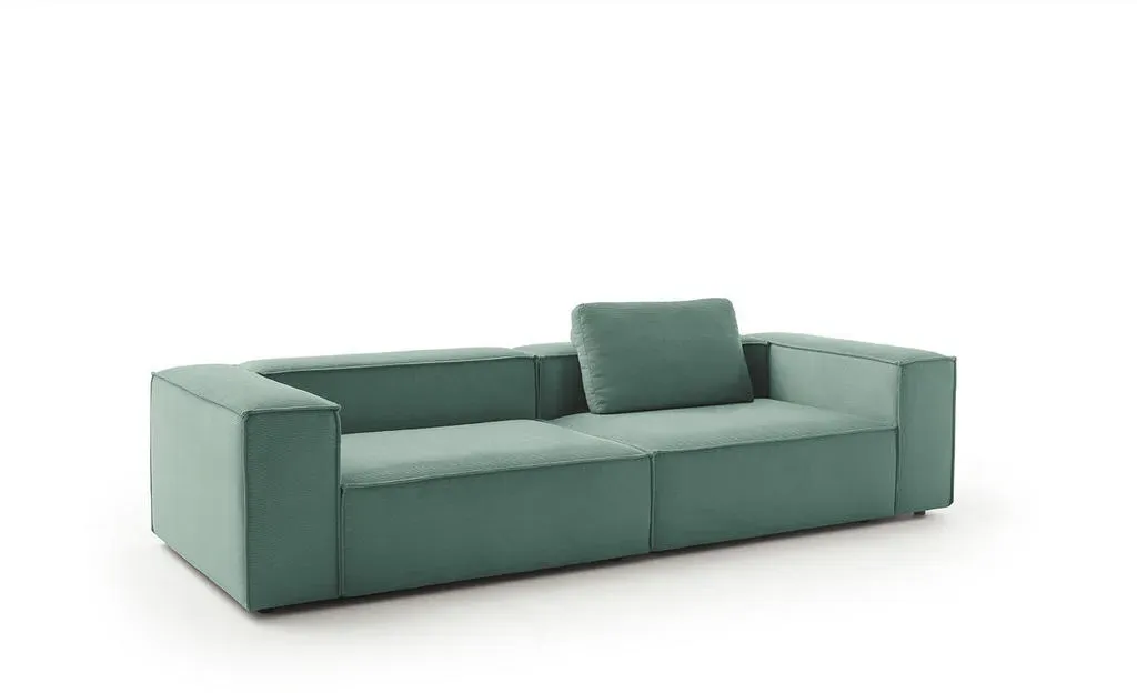 Couch Feincord 3-Sitzer Grün