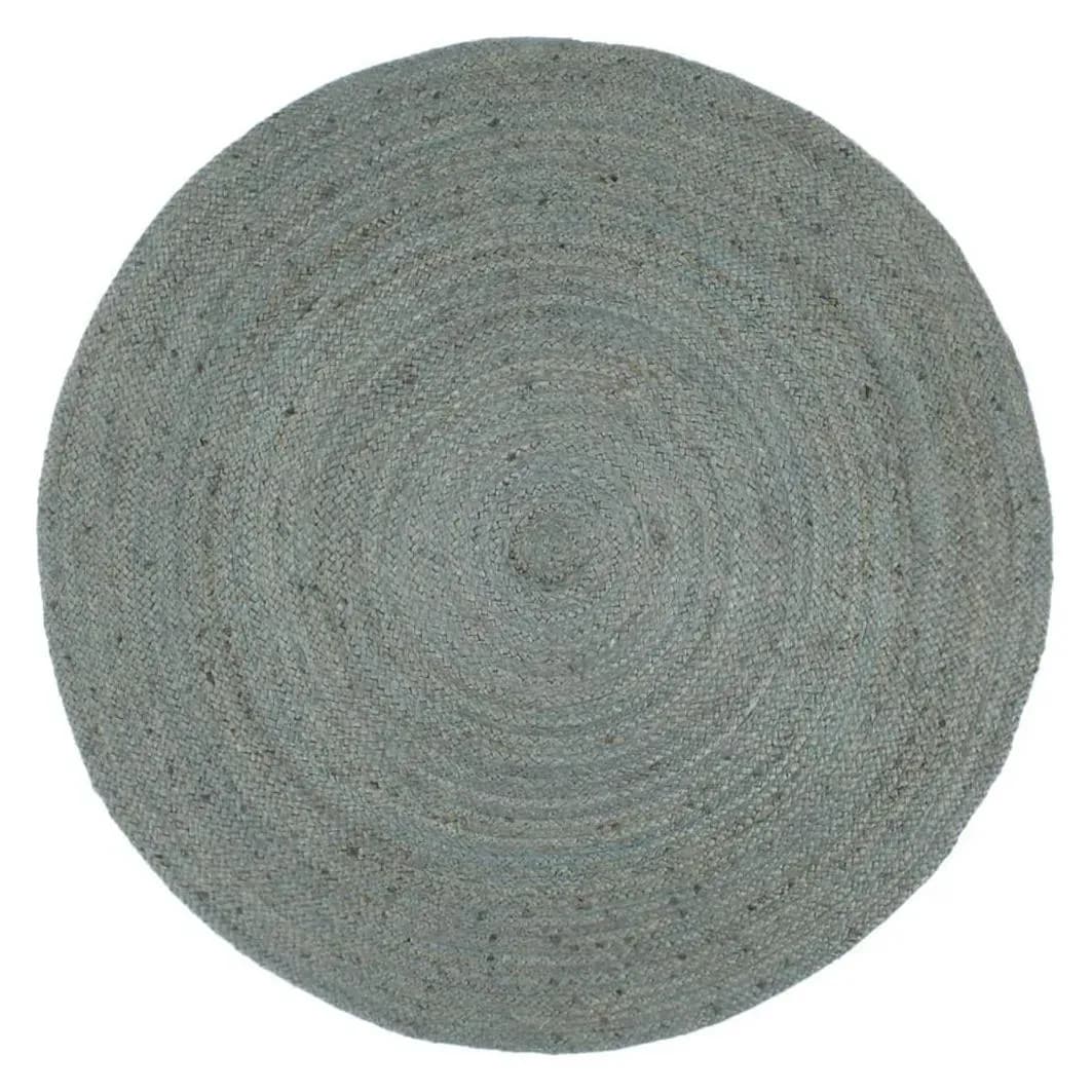 Juteteppich Ø 240 cm Olivgrün