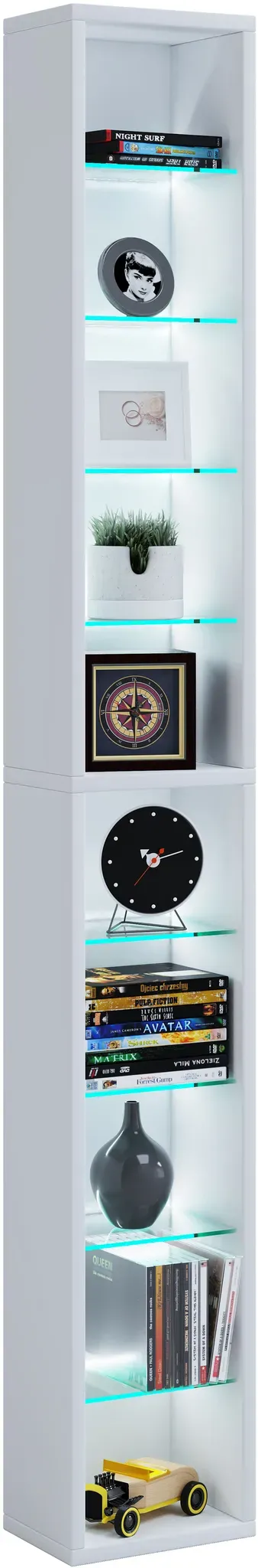 Rasato XL Standregal 21 x 14 x 155 cm Weiß