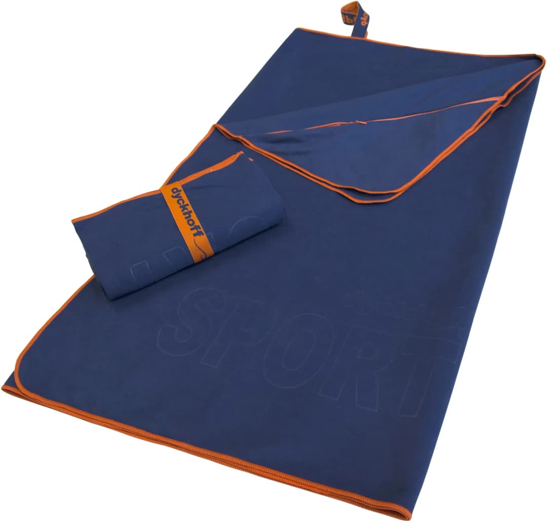 Mikrofaser Handtuch mit Reißverschluss 80 x 180 cm nachtblau