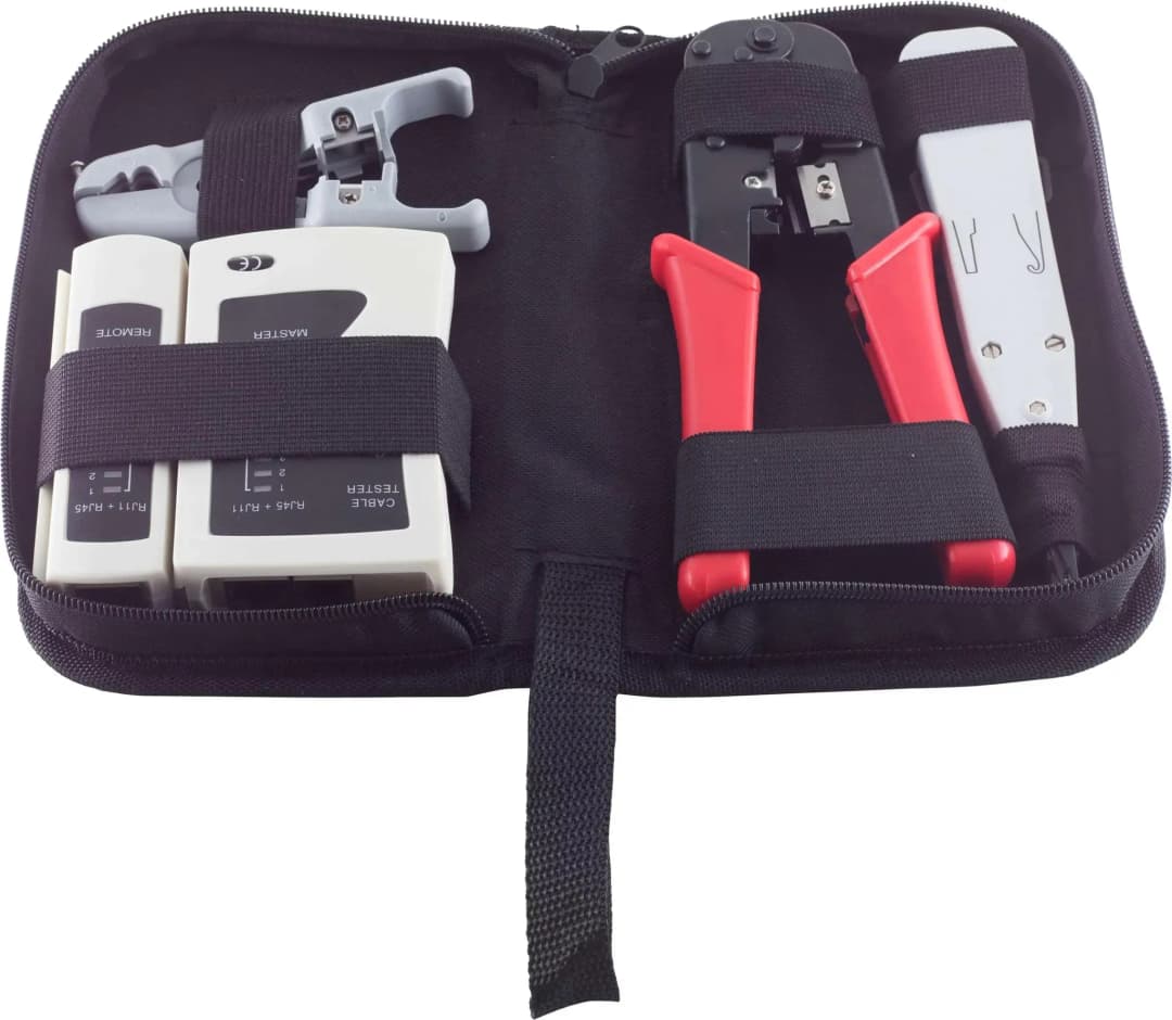 Werkzeugset, Netzwerk, 4-teilig, mit Tasche
