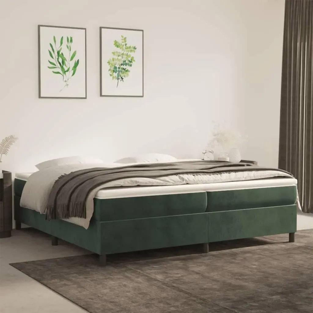 Boxspringbett 200 x 200 cm dunkelgrün
