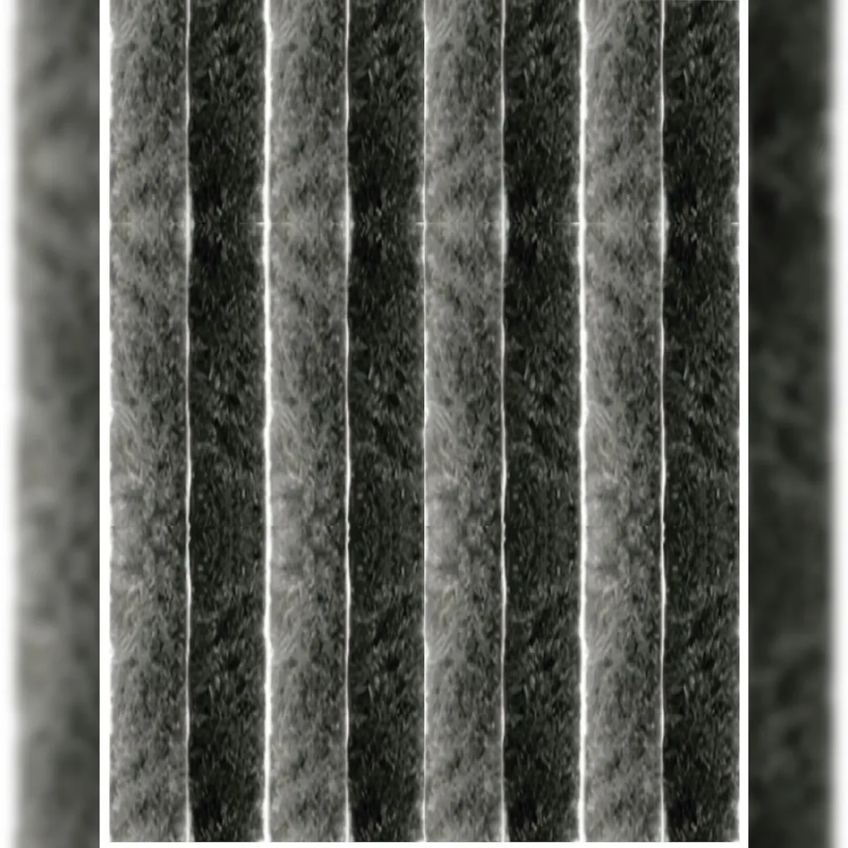 Flauschvorhang Ösen 80 x 185 cm Schwarz 1 St