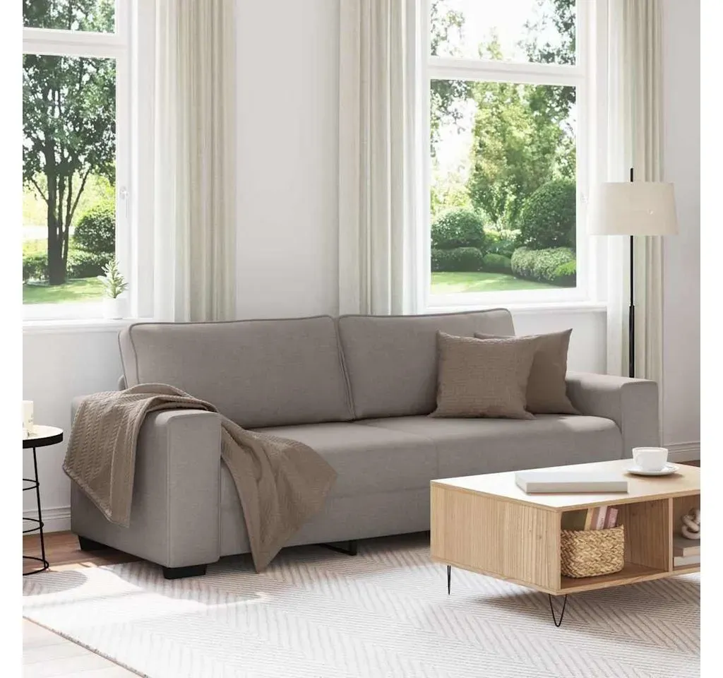 Couch Polyester 3-Sitzer Schwarz
