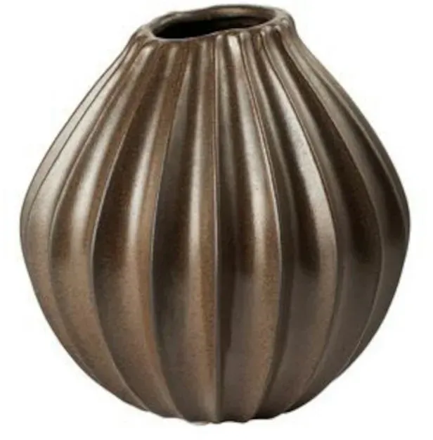 Wide Vase Antique Brown