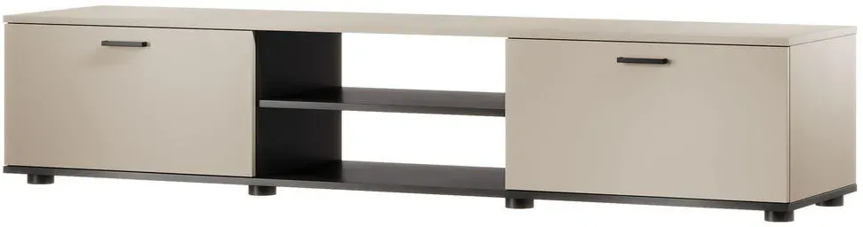 Soho S3 TV-Lowboard 180 cm Beige/Schwarz Kunststoff