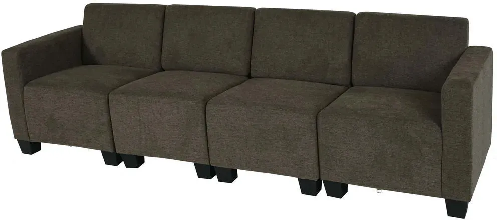 Couch Stoff 4-Sitzer Braun