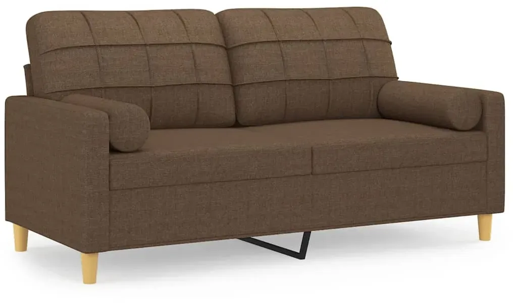 Couch Polyester 2-Sitzer Braun
