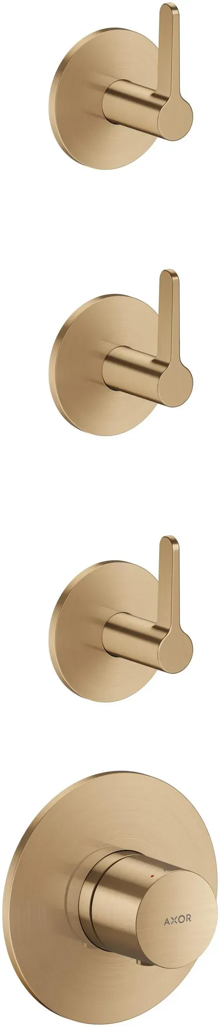 AXOR One Thermostatmodul Unterputz für 3 Verbraucher Brushed Bronze 48723140