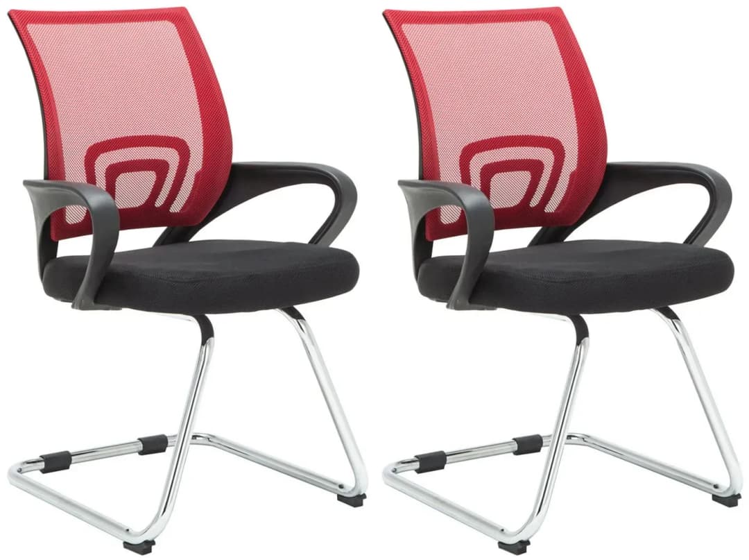 Freischwinger Eureka Polyester rot 2er Set
