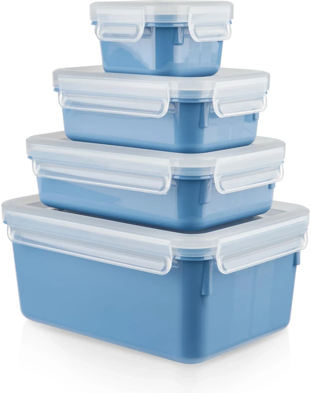 Clip & Close rechteckig blau 0,2/0,55/0,8/2,2 l 4-teiliges Set