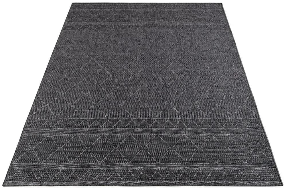 Rauten Kurzflorteppich 200 x 280 cm Anthrazit