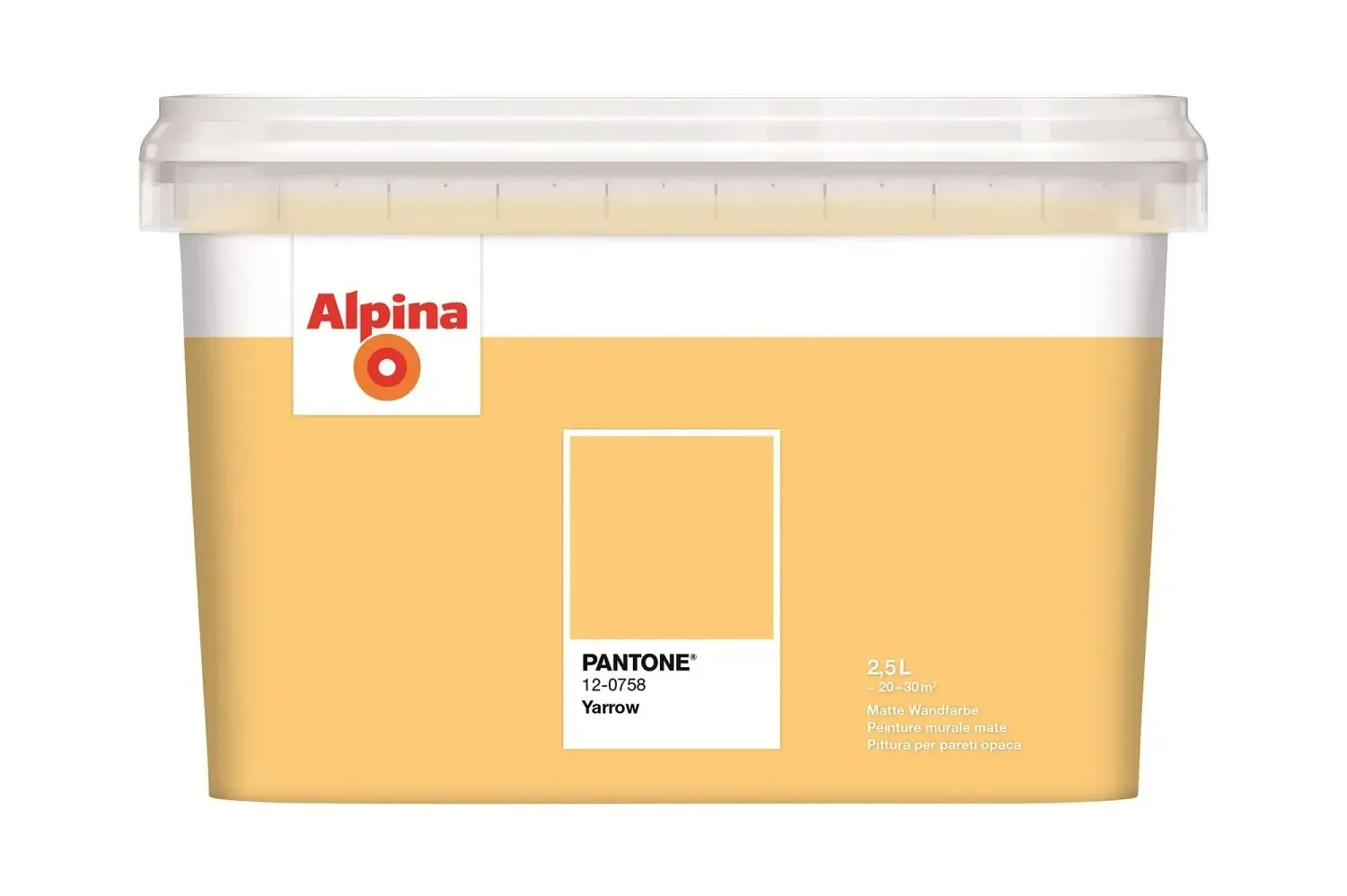 Wandfarbe PANTONE Yarrow gelb matt 2,5 l