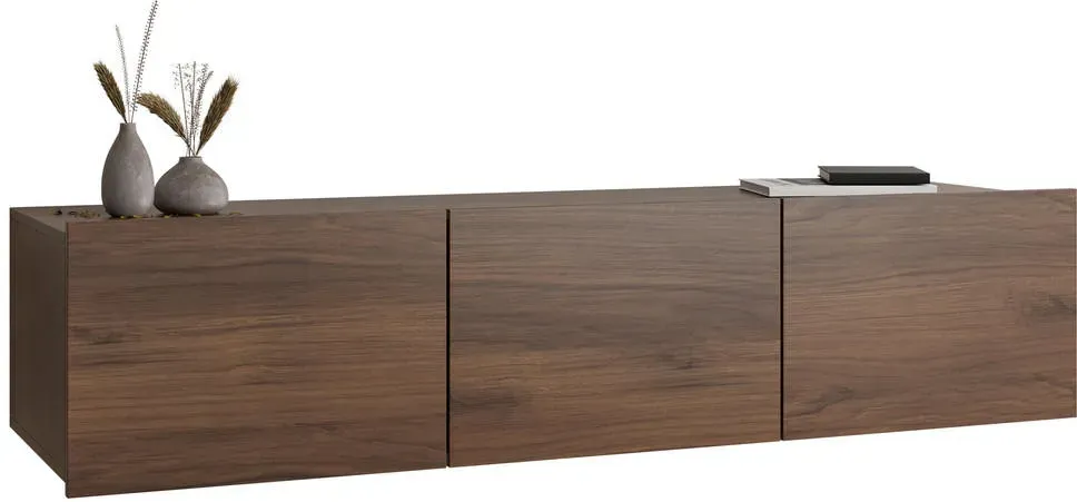 Calabrini TV-Lowboard 150x37x43 cm Braun PVC/Holzwerkstoff