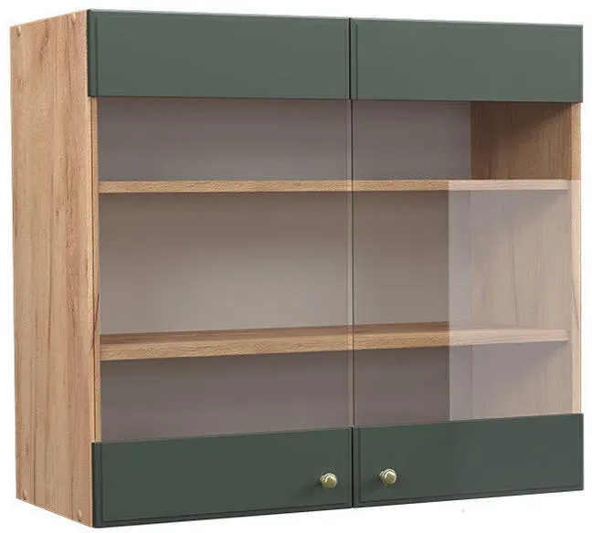 Hängeschrank Fame-Line 80 x 34,1 x 72 cm Grün-Gold