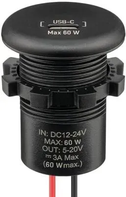 USB-C single Einbaucharger, 60W