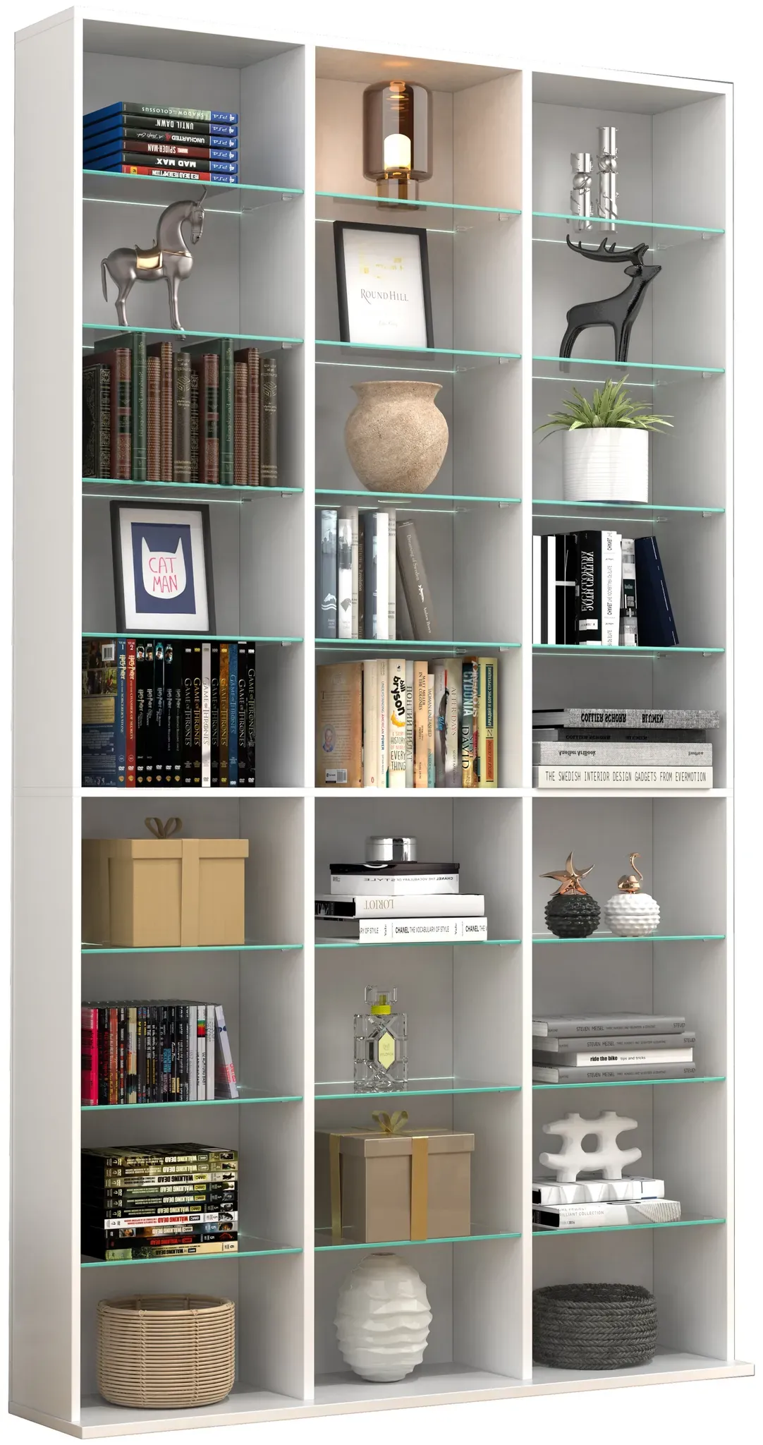 Holz CD DVD Standregal Bücherregal Regal Zilas XL