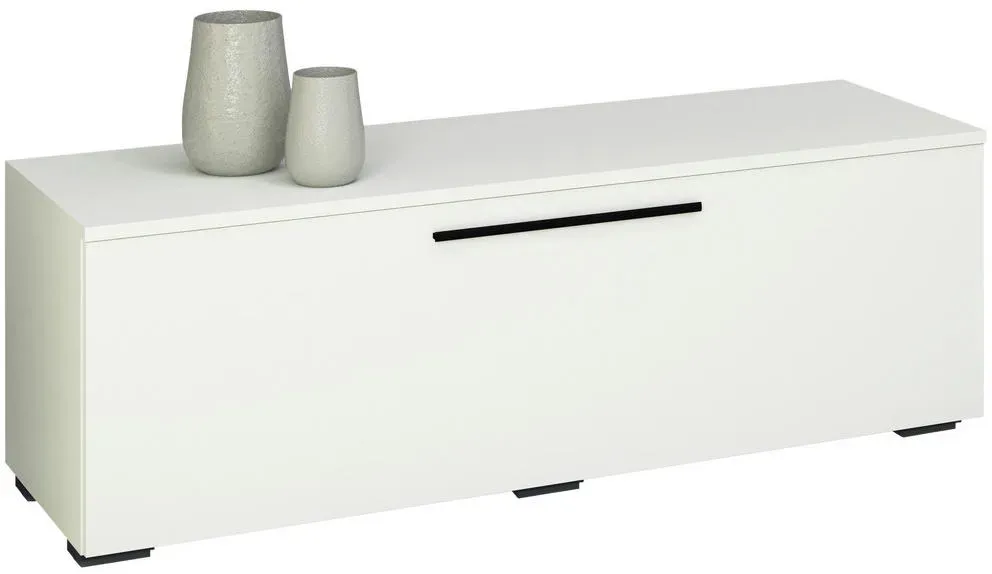 Arila Lowboard 115 x 39 x 40 cm Weiß Kunststoff/Holzwerkstoff