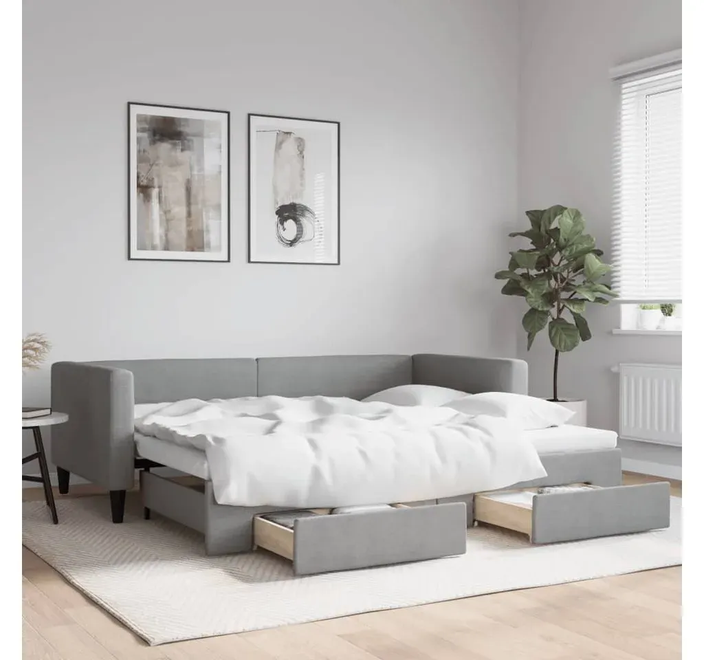 Tagesbett 90 x 200 cm Hellgrau