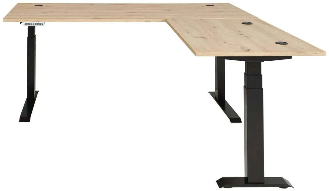 Eckschreibtisch Memphis Artisan Eiche / Schwarz