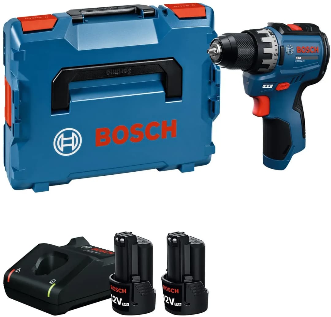 GSR 12V-31 inkl. 2 x 2,0 Ah + L-BOXX