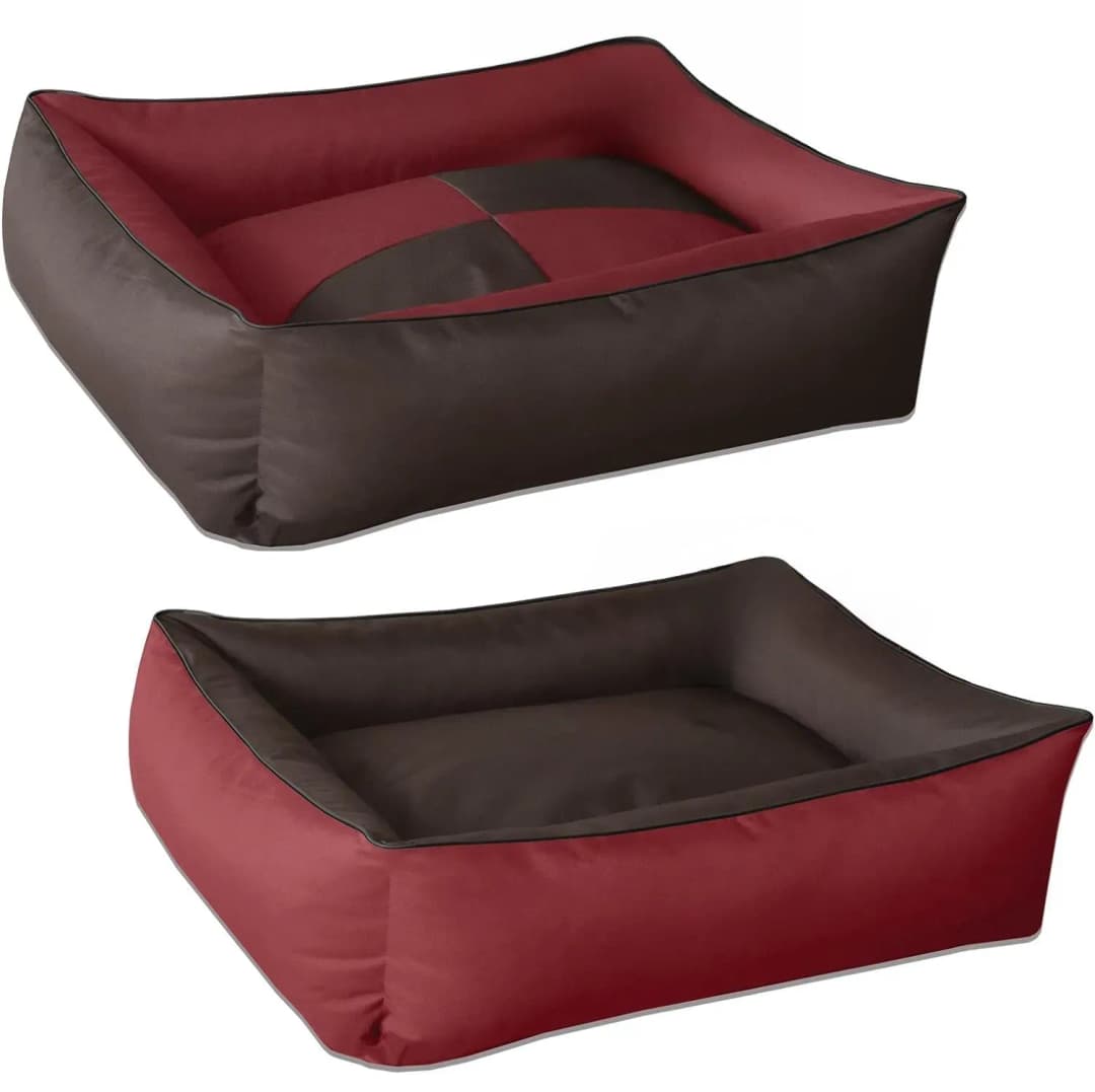 Hundesofa MAX Quattro 70 x 55 cm braun-rot