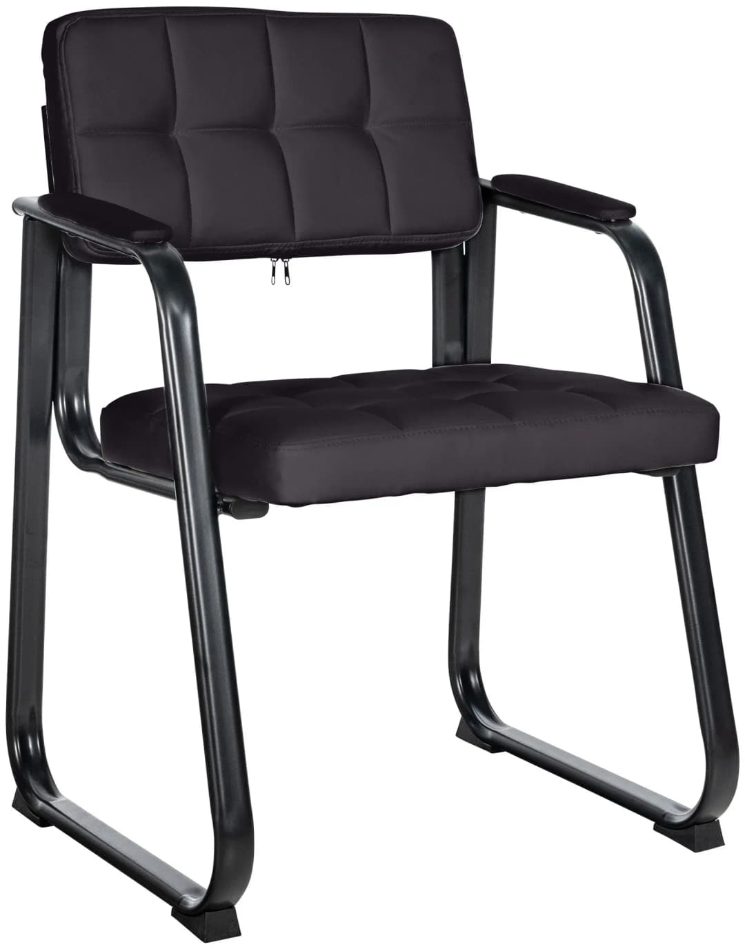 Armlehnstuhl Kunstleder schwarz