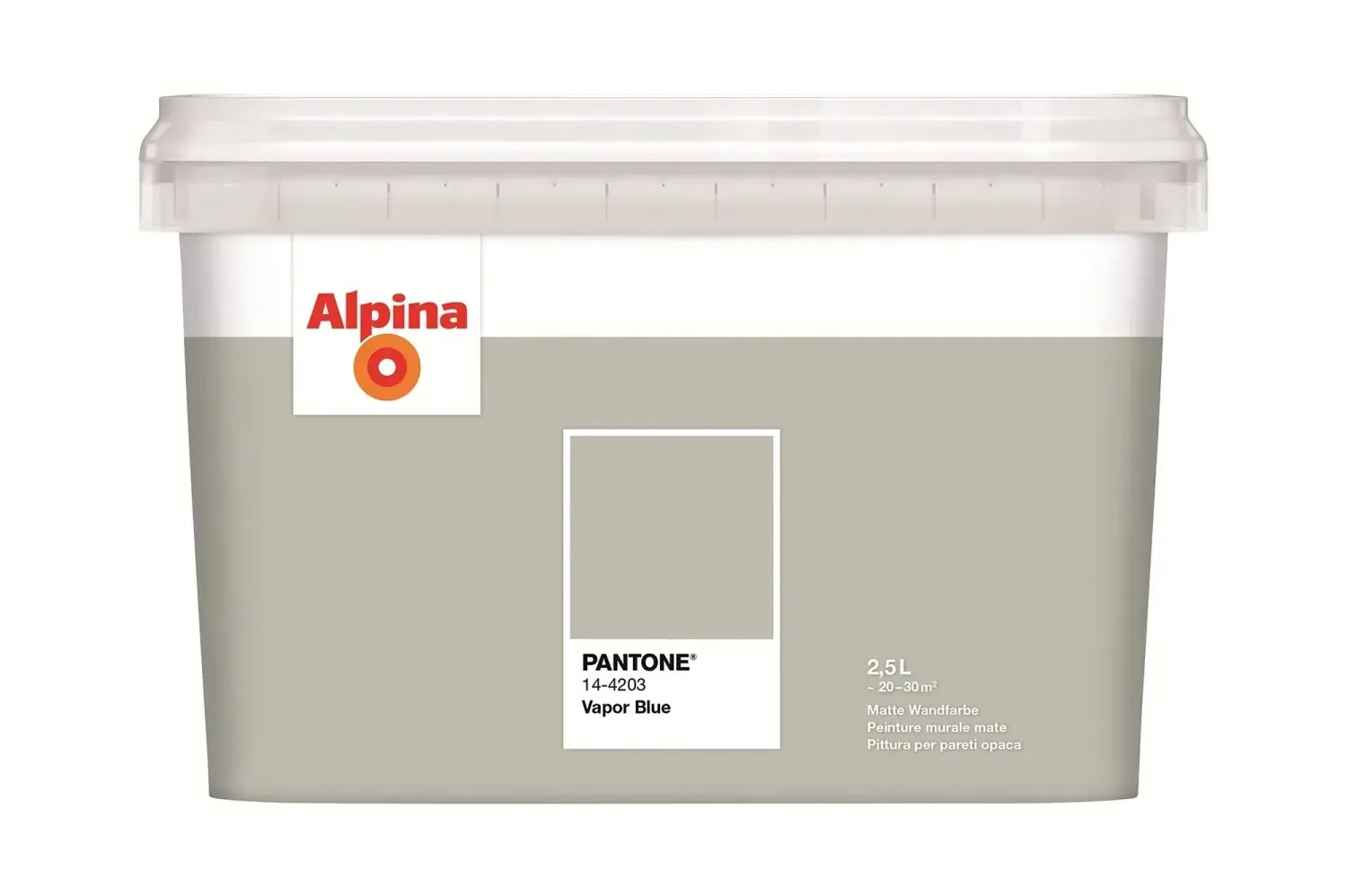 Wandfarbe PANTONE Vapor Blue matt 2,5 l