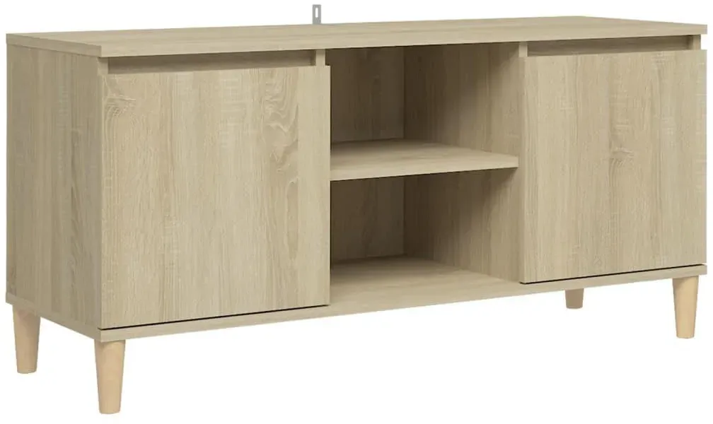 TV-Schrank Lowboard 103,5x35x50 cm Braun Holz