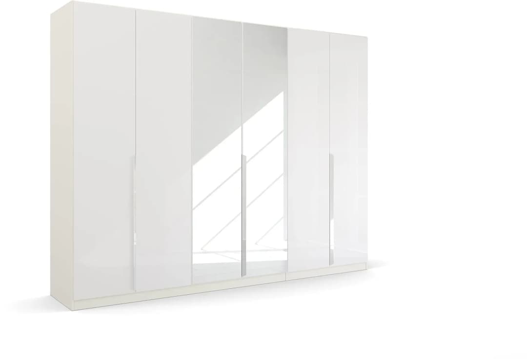 Drehtürenschrank Glamour by Quadra Spin 271 x 210 x 54 cm Hochglanz Weiß