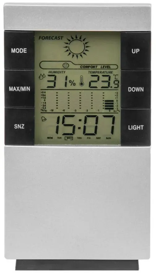 Digitaler Indoor Wetterstation Weiß Line 8656