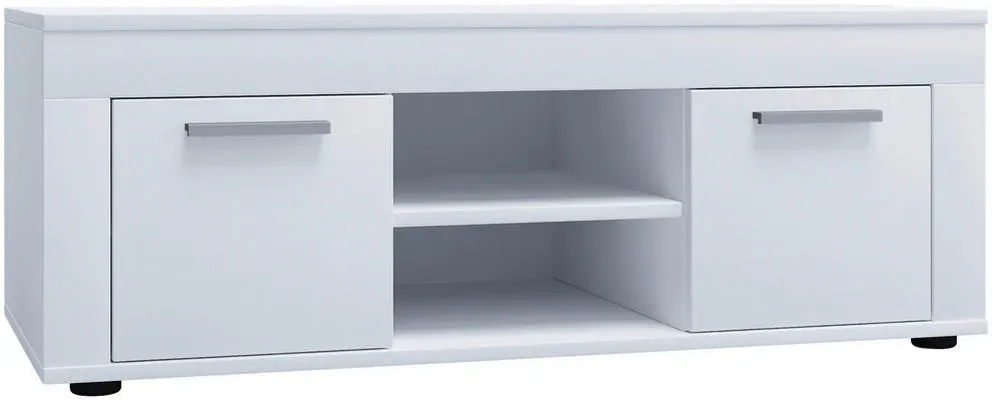 Usilo L Lowboard 102 x 37 x 45 cm Weiß Holz/Kunststoff