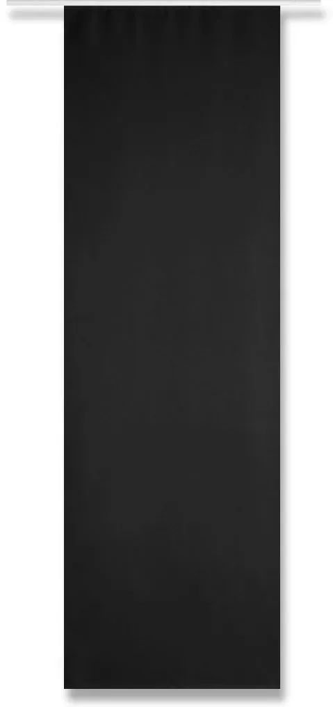 Flächenvorhang Alessia schwarz - black ohne Technik