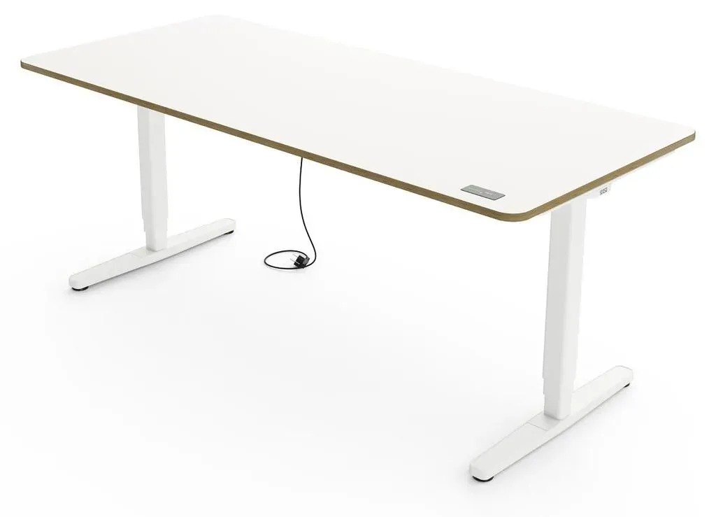 Schreibtisch Desk Pro 160 x 80 cm Multiplex Weiß/Weiß