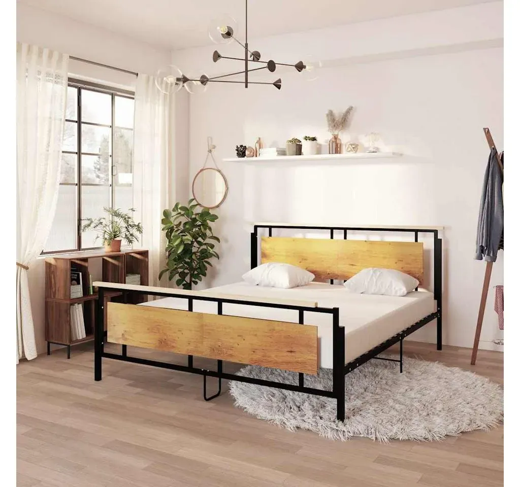 Bett Metall 180 x 200 cm Schwarz