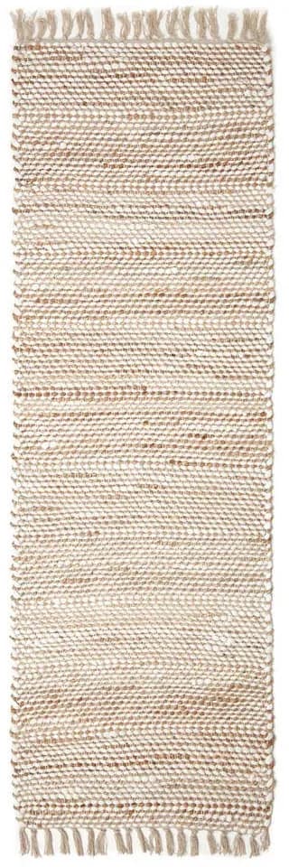 Horizon Flickenteppich 66 x 200 cm Creme-Natur