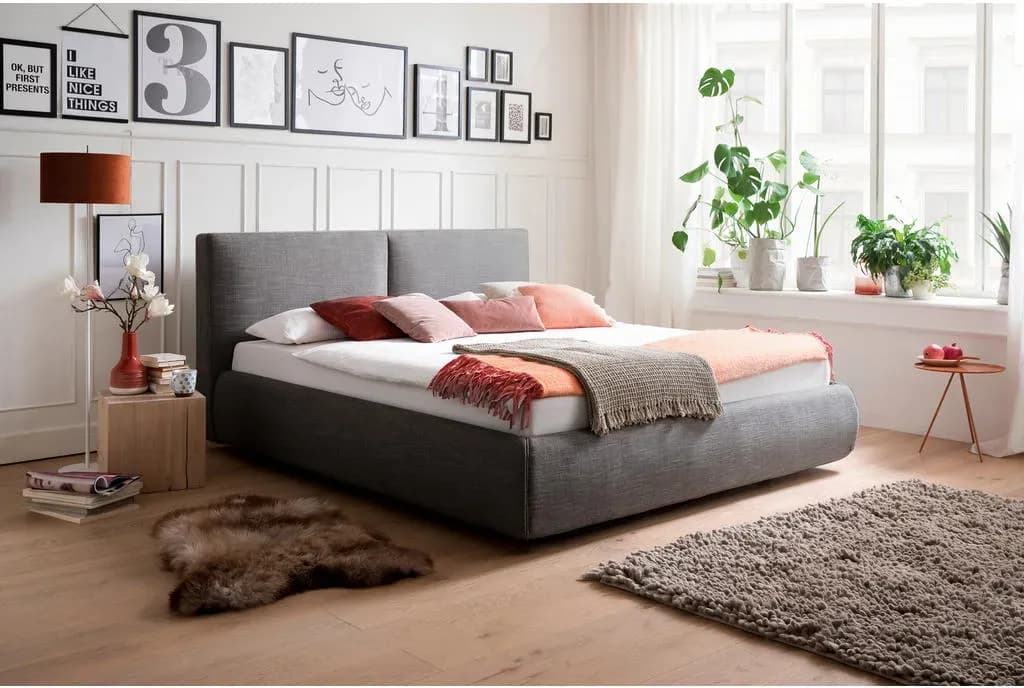 Atesio 180 x 200 cm Bettkasten anthrazit
