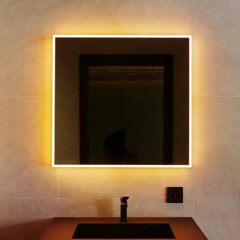 GLOW HCL Lichtspiegel, rundum LED-Beleuchtung, 800x760mm, 166.280.01.41,