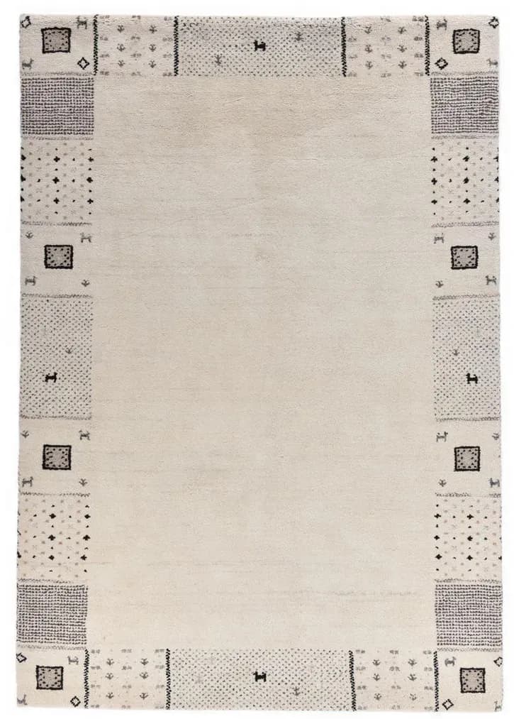 Denver Wollteppich 90 x 160 cm Beige