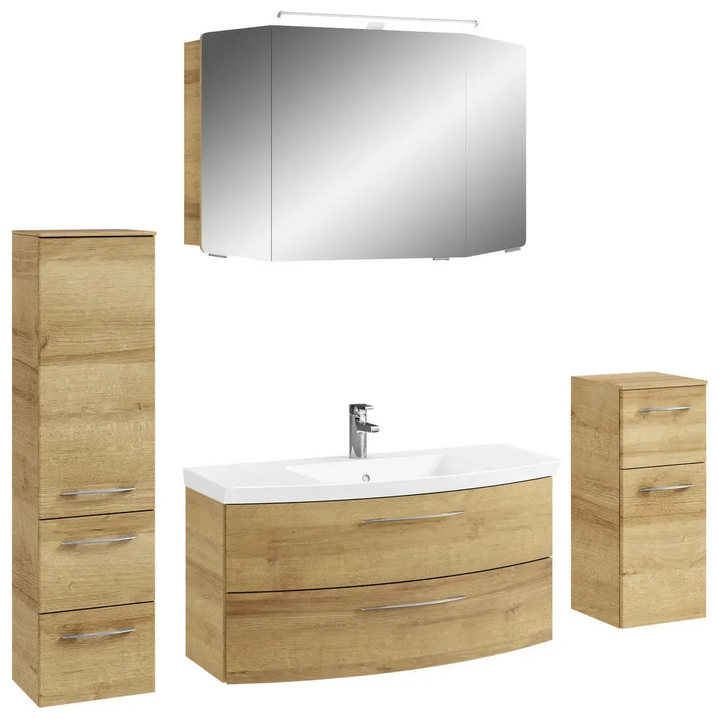 Cassca Sprint 5-tlg. 161 cm x 200 cm x 50,5 cm riviera eiche quer nachbildung